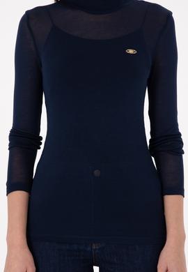 Kadın Lacivert Balıkçı Yaka Sweatshirt - 50271616023