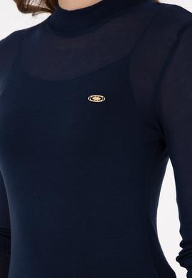 Kadın Lacivert Balıkçı Yaka Sweatshirt - 50271616023