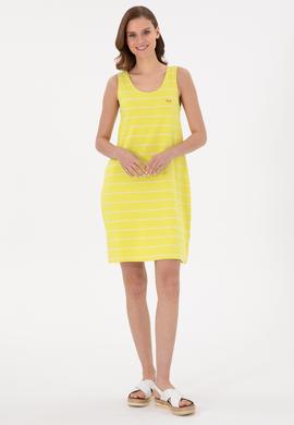 Kadın Neon Sarı Örme Elbise - 50265319053