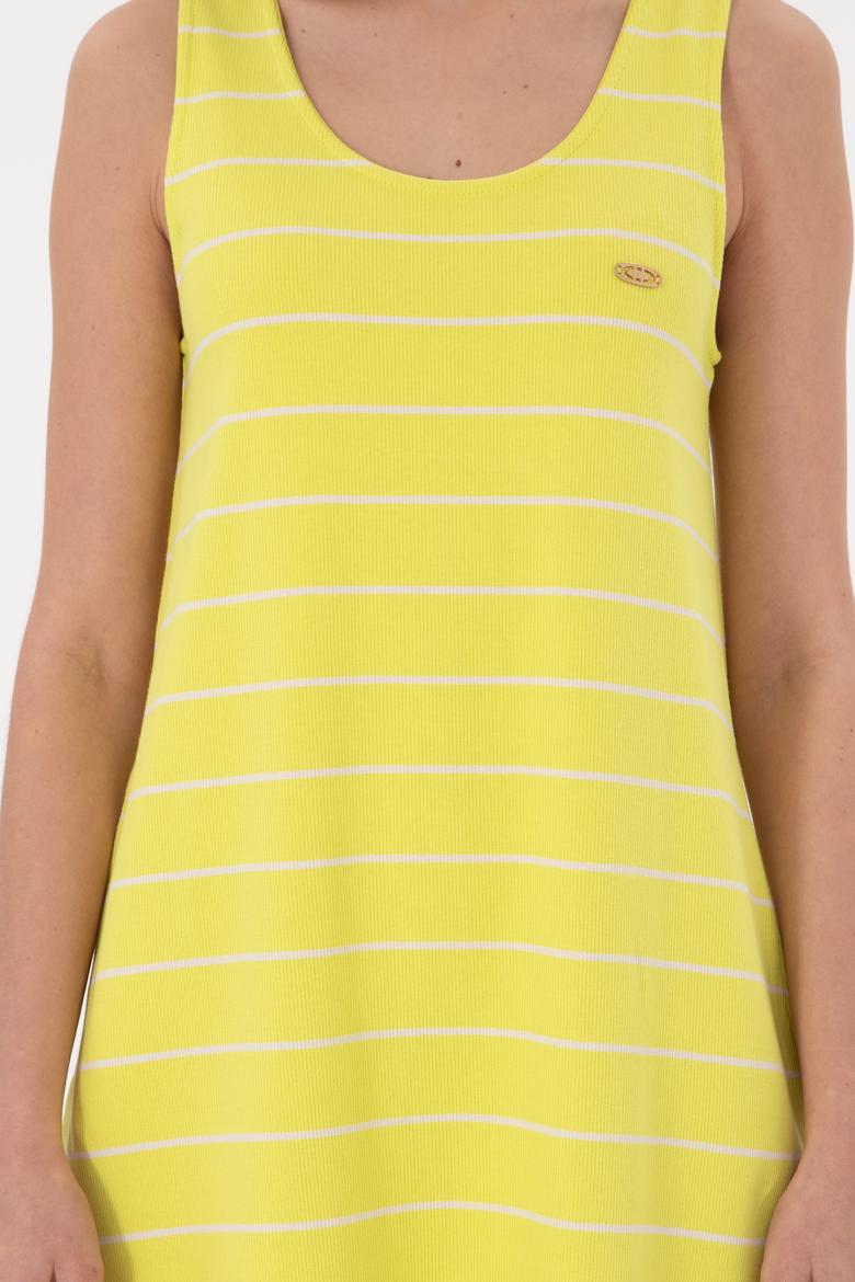 Kadın Neon Sarı Örme Elbise - 50265319053