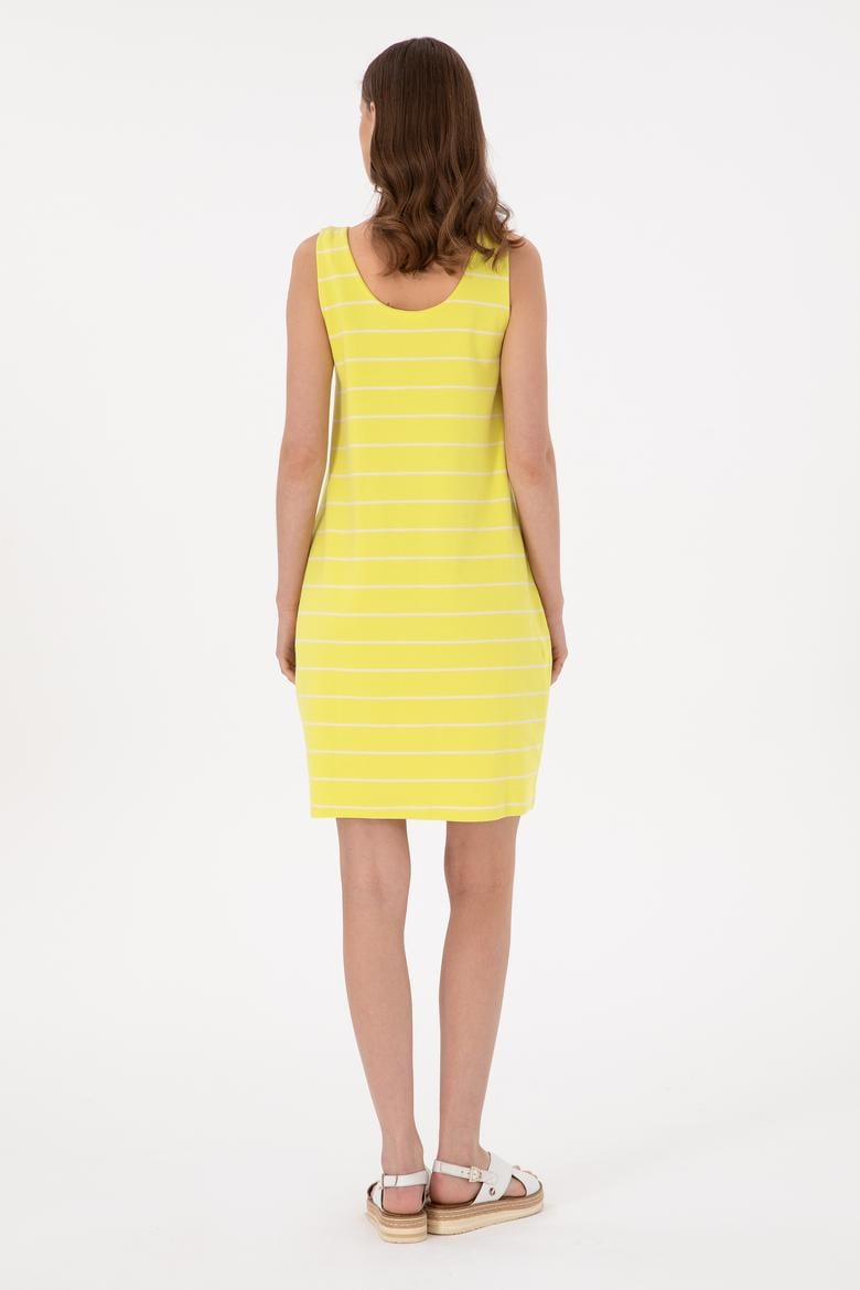 Kadın Neon Sarı Örme Elbise - 50265319053