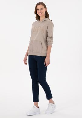 Kadın Taş Kapüşonlu Sweatshirt - 50256250034