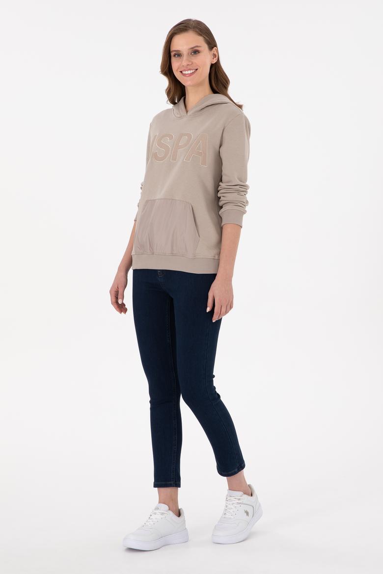 Kadın Taş Kapüşonlu Sweatshirt - 50256250034