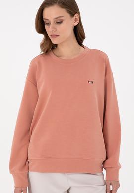 Kadın Pudra Bisiklet Yaka Sweatshirt - 50264830013
