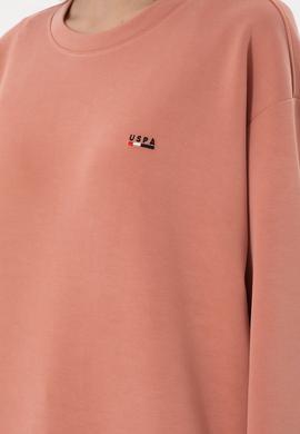 Kadın Pudra Bisiklet Yaka Sweatshirt - 50264830013