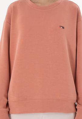 Kadın Pudra Bisiklet Yaka Sweatshirt - 50264830013