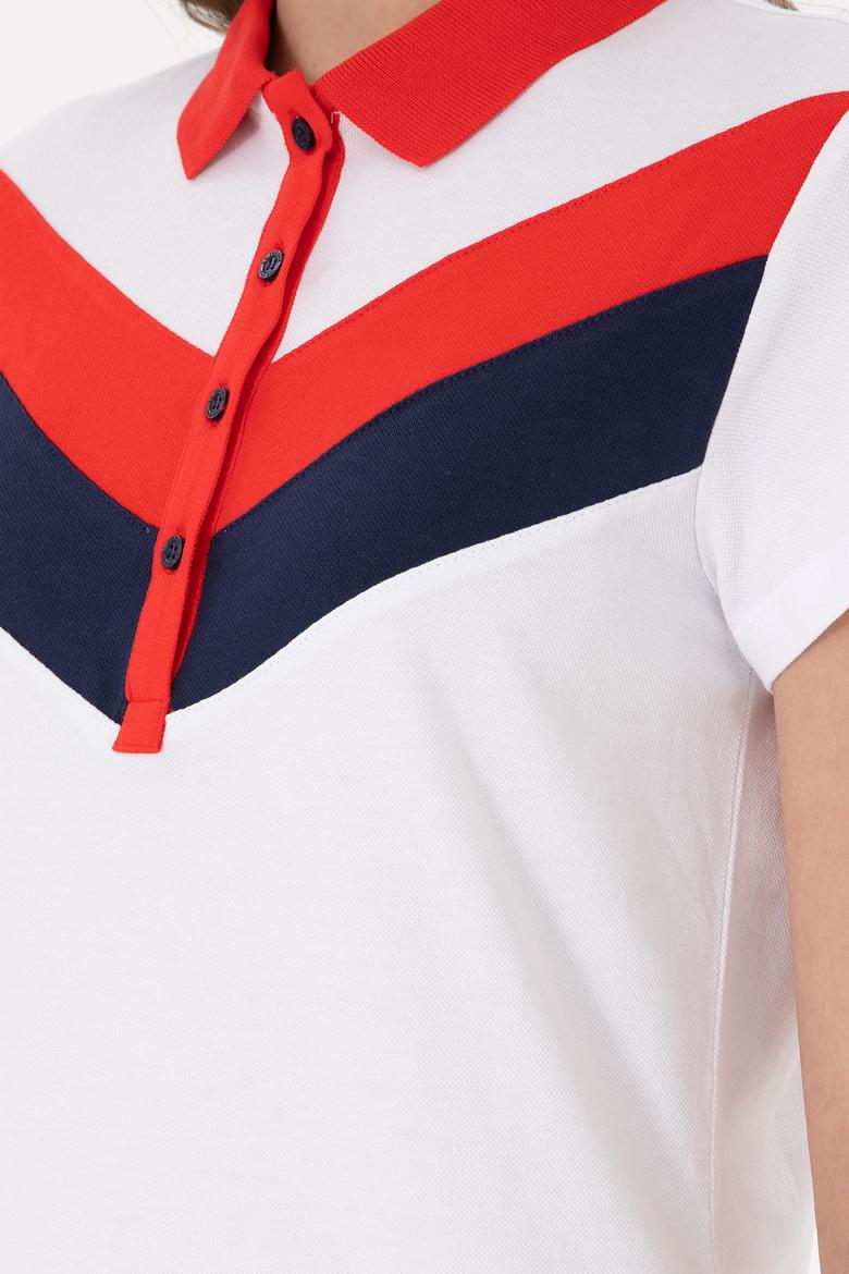 Kadın Beyaz Polo Yaka Mini Boy Örme Elbise - 50268691016