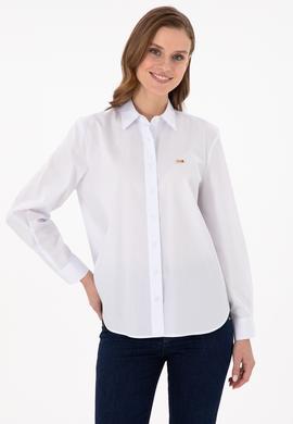 Kadın Beyaz Uzun Kollu Gömlek - 50297103037