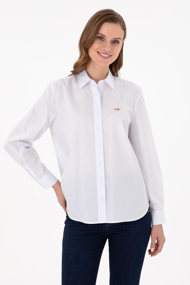 Kadın Beyaz Uzun Kollu Gömlek