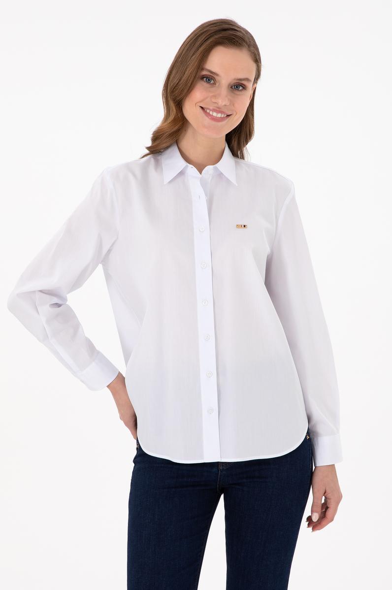 Kadın Beyaz Uzun Kollu Gömlek