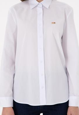 Kadın Beyaz Uzun Kollu Gömlek - 50297103037