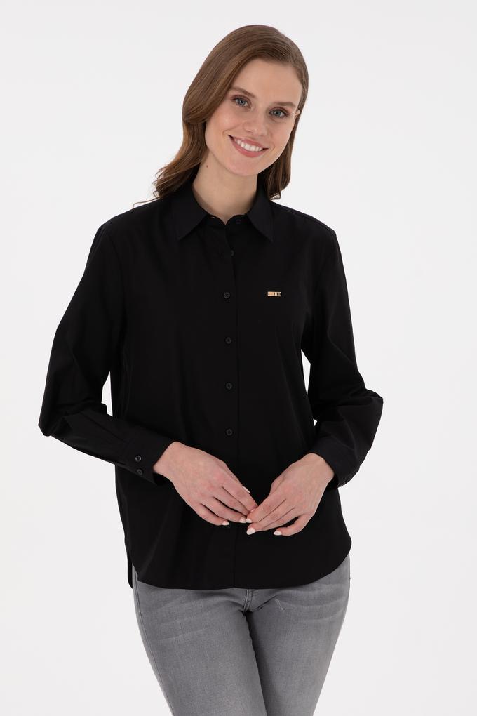 Kadın Siyah Uzun Kollu Gömlek