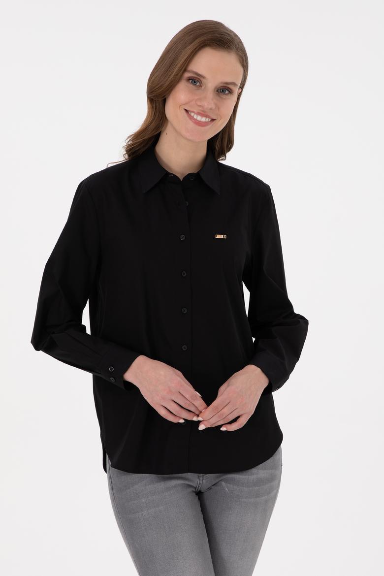 Kadın Siyah Uzun Kollu Gömlek