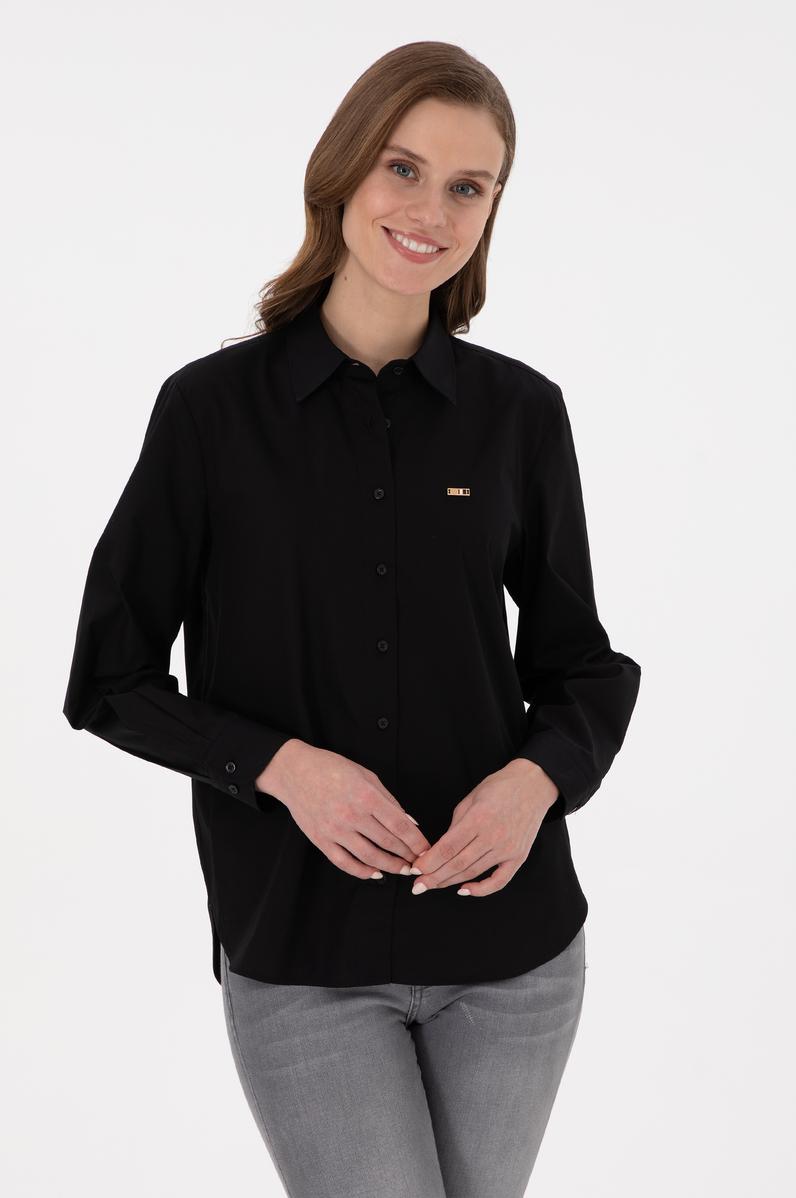 Kadın Siyah Uzun Kollu Gömlek