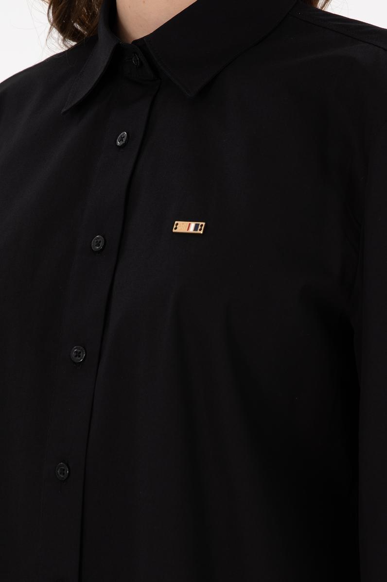 Kadın Siyah Uzun Kollu Gömlek