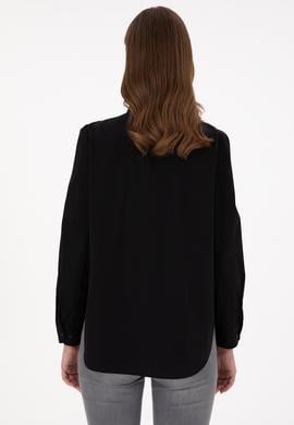 Kadın Siyah Uzun Kollu Gömlek - 50297103042