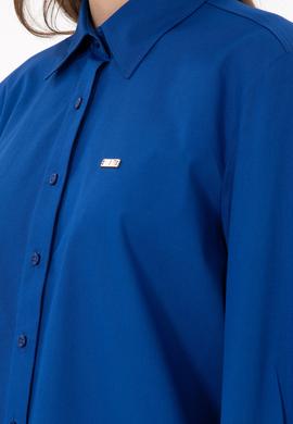 Kadın Saks Uzun Kollu Gömlek - 50297103027