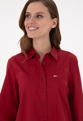 Kadın Vişne Uzun Kollu Gömlek - 50297103011