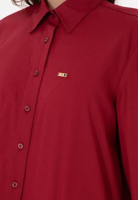 Kadın Vişne Uzun Kollu Gömlek - 50297103011