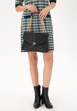 Kadın Siyah Zincir Askılı Kol Çantası - 50300325003