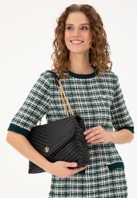 Kadın Siyah Zincir Askılı Kol Çantası - 50300325003