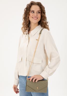 Kadın Haki Zincir Askılı Çapraz Çanta - 50300328004