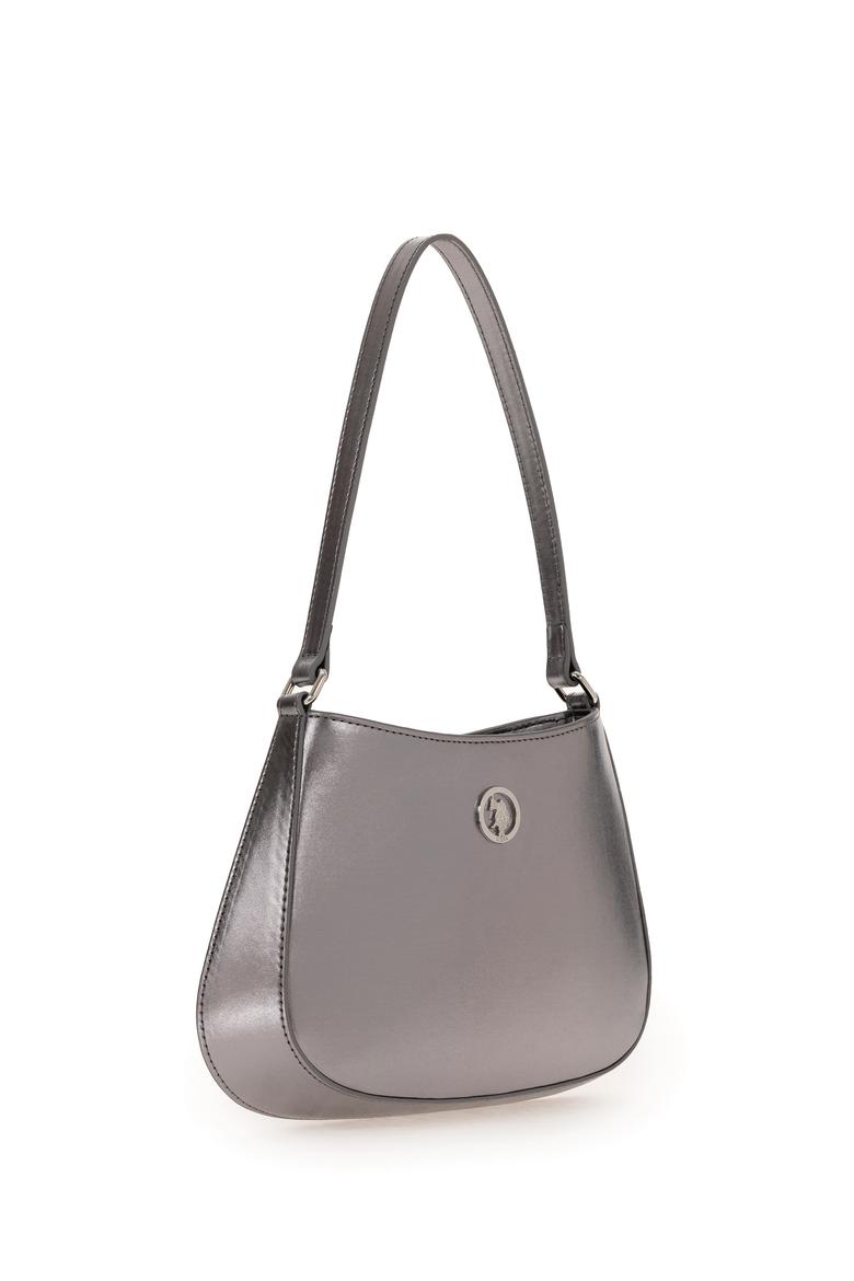 Kadın Gri Parlak Abiye Çanta - 50300340001