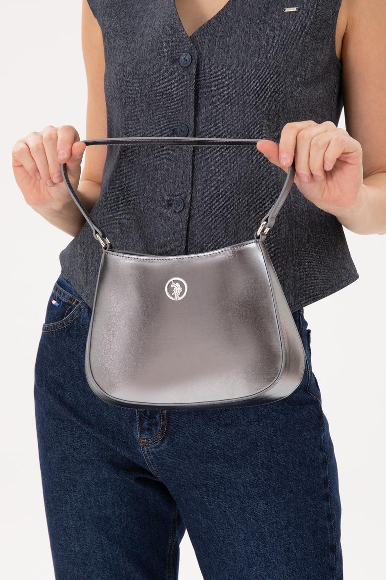 Kadın Gri Parlak Abiye Çanta - 50300340001