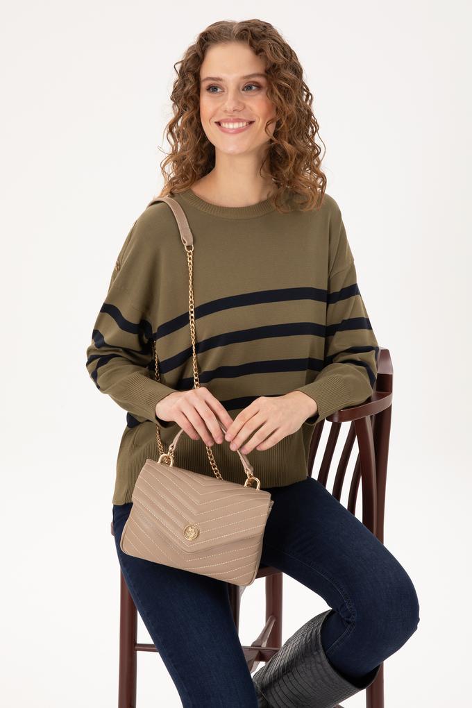 Kadın Vizon Zincir Askılı Kol Çantası