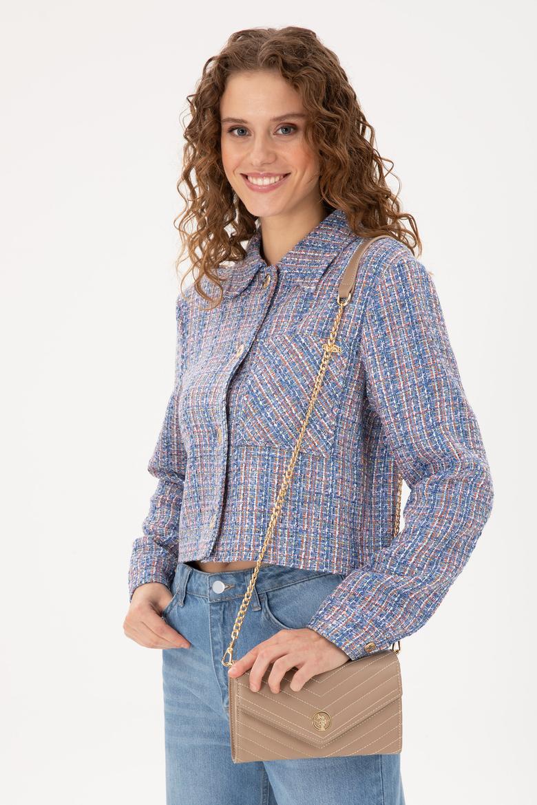 Kadın Vizon Zincir Askılı Çapraz Çanta