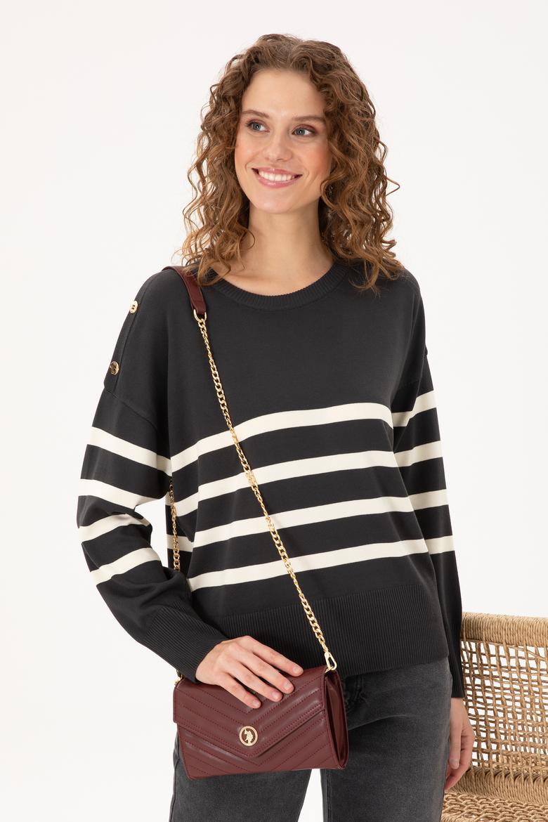 Kadın Bordo Zincir Askılı Çapraz Çanta