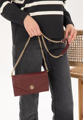 Kadın Bordo Zincir Askılı Çapraz Çanta - 50300328001