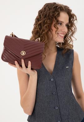 Kadın Bordo Zincir Askılı Kol Çantası - 50300326001