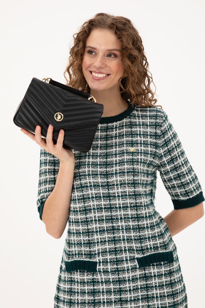 Kadın Siyah Zincir Askılı Kol Çantası - 50300326003