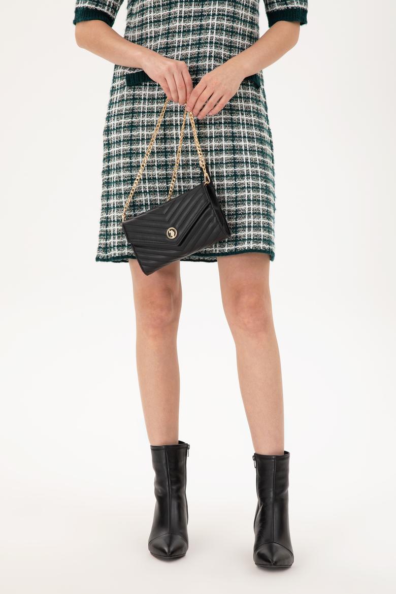 Kadın Siyah Zincir Askılı Çapraz Çanta - 50300328003