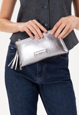 Kadın Gri Parlak El Çantası - 50300345001