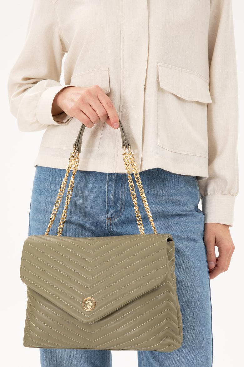 Kadın Haki Zincir Askılı Kol Çantası - 50300325004