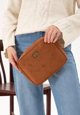 Kadın Taba Süet Çapraz Çanta - 50300322001