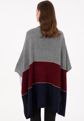 Kadın Lacivert Triko Panço - 50293124002