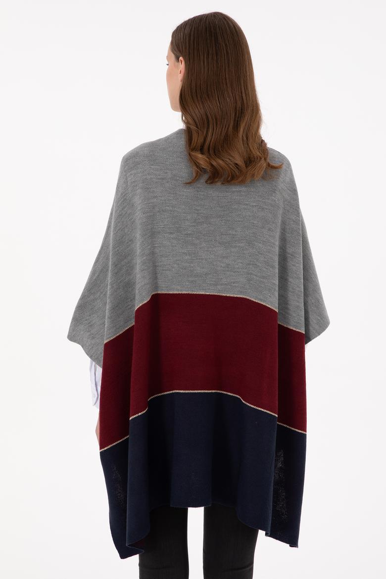 Kadın Lacivert Triko Panço - 50293124002