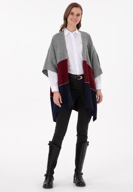 Kadın Lacivert Triko Panço - 50293124002