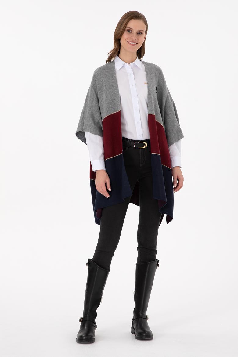 Kadın Lacivert Triko Panço - 50293124002