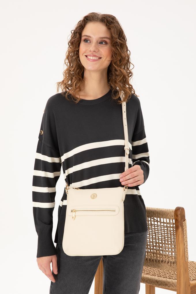 Kadın Krem Çapraz Çanta