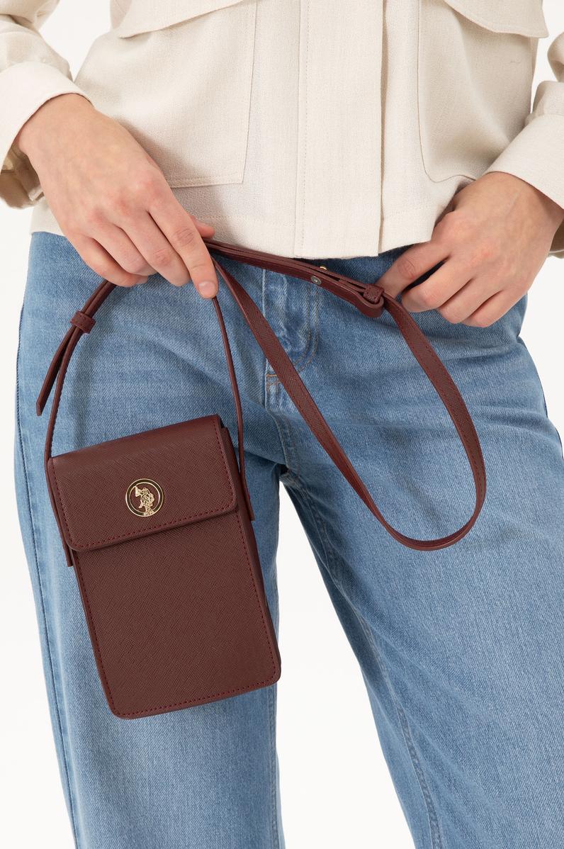 Kadın Bordo Telefon Çantası