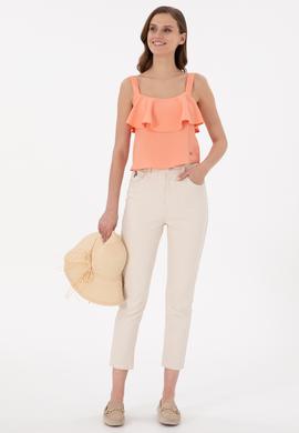 Kadın Somon Askılı Gömlek - 50283599014