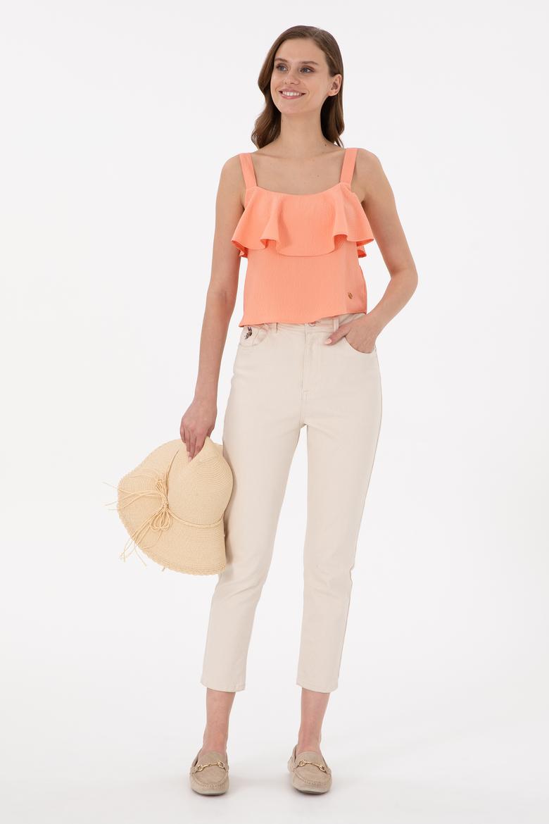 Kadın Somon Askılı Gömlek - 50283599014