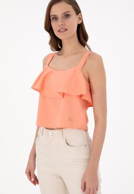 Kadın Somon Askılı Gömlek - 50283599014