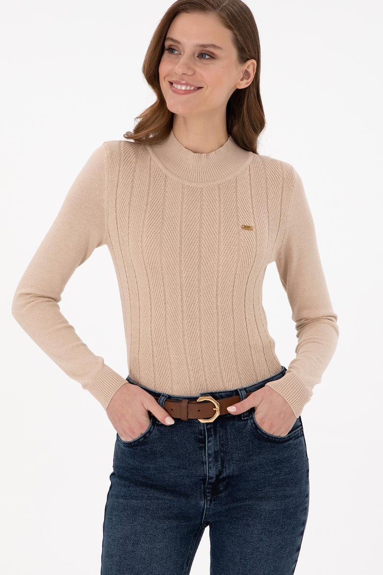 Kadın Kum Balıkçı Yaka Kazak - 50292977027