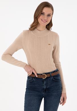 Kadın Kum Balıkçı Yaka Kazak - 50292977027