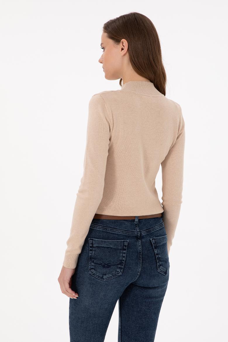 Kadın Kum Balıkçı Yaka Kazak - 50292977027